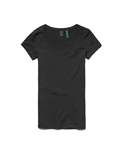 G-STAR Camiseta básica Cuello de Pico para Mujer, Negro (Black D07211-3310-990), XL