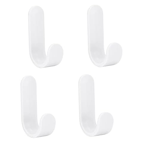 GQJN Self-adhesive Wall Hooks, Hole-free Hooks, Wall-mounted Abs Hooks, Used For Hanging Sweaters, Keys, Hats And Other Coat Hooks. White Load-bearing 5kg (4 Pieces) Cover