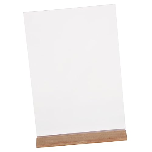FUNOMOCYA Acrylic Sign Holder Tabletop Display Sign Holder Price Tags Display Stand for Reception Room