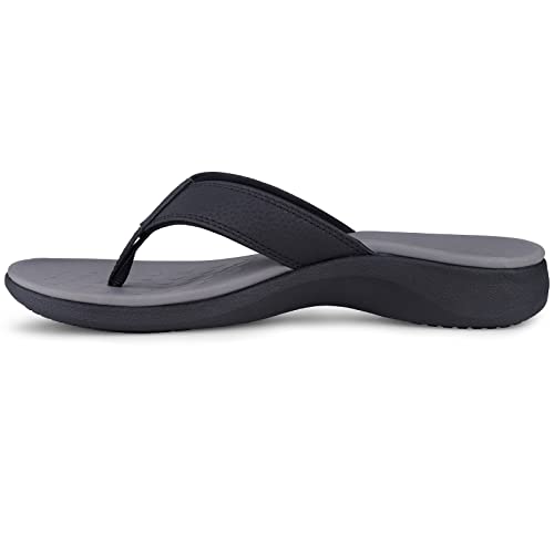 Flip Flops For Men With Arch Support, Plantar Fasciitis Sandals For Flat Feet, Thong Style Flip Flops Sandals Anti-Slip Rubber Sole With Comfortable Walk, For Indoor And Outdoor Beach Etc #TOP4
