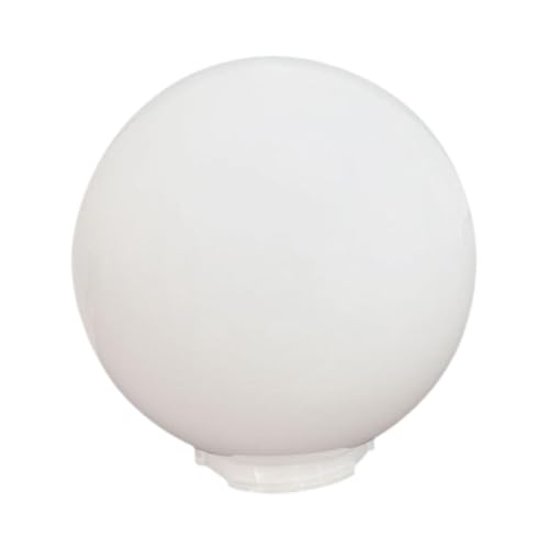 Sharplace Lámpara de Poste con Globo de acrílico, Pantalla Decorativa Blanca para iluminación Exterior, 400 Mm