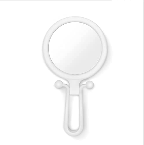 Viscal 10X Magnifying Handheld Mirror And 5X Travel Makeup Mirror,Double Sided Pedestal Makeup Mirror With 1/10X Magnification And 1/5X Travel Makeup Mirror #TOP6