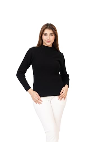 Image of TWENTY ME Winter Wear Casual Solid Acrylic Soft & Warm High Neck Skivvy for Women's