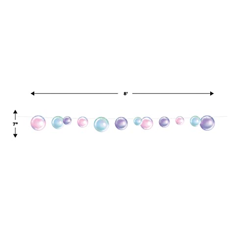 Bannière à bulles colorées Beistle pour anniversaire enfant thème océan