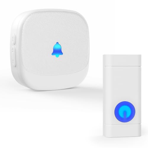 Wireless Doorbell for Classroom, 1000ft Range Waterproof Door Bell Chime Kit, Battery Operated...
