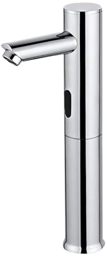 Homssy - Electronic Basin tap (High) L2, tap with Automatic Sensor Mixer 2 Waters (Hot and Cold), Chrome