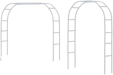 Tytroy Reconfigurable & Easy-to-Assemble Metal Outdoor & Indoor 7'6" Garden or Wedding Arch Arbor for Wedding Bridal Party Elegant Decorations & Garden Climbing Plants Vines (White 1PC)