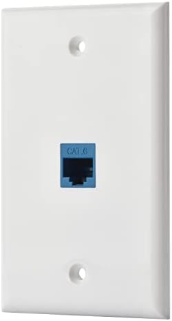 BOPLAT (2-Pack) 1 Port CAT6 Ethernet Punch Down Jack Wire To Female Wall Plate With Tool