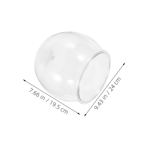 Petit aquarium de table transparent en plastique rond pour décorer un bureau - 3