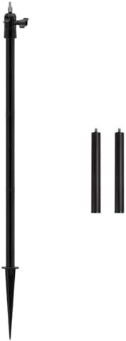 VOMENC Universal Ground Stake Mount Bracket For Outdoor Security Cameras And Solar Panels, Compatible With Ring, Blink, Eufy, Google Nest, Arlo, Wyze, SimpliSafe, 1/4 Screw Cameras (Black