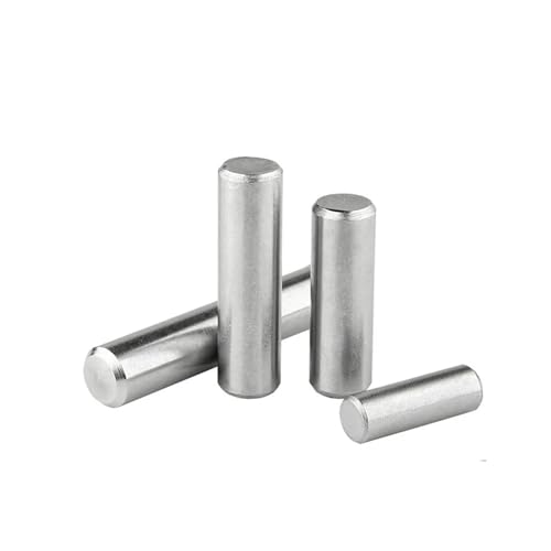 AMZBNEIDI Soporte para secador de Pelo, Pasadores cilíndricos de Acero Inoxidable 304 GB119 M1-M10 x 4-100 mm, Paquete de 15, Color Blanco Plateado(18mm,M4 x10pcs)