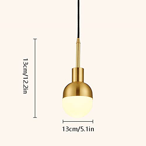 Candelabro colgante E27 de latón para techos bajos y salones modernos 8