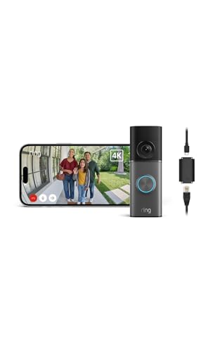 Ring Videotimbre cableado Pro (Wired Video Doorbell Pro, última generación) con PoE | Timbre con cámara | Retinal 4K | Zoom mejorado hasta 10x | Prueba gratuita de 30 días de suscripción Ring