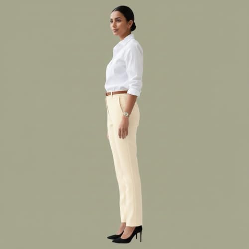 Image of Women Regular Fit Black Formal Pant for Office Wear
