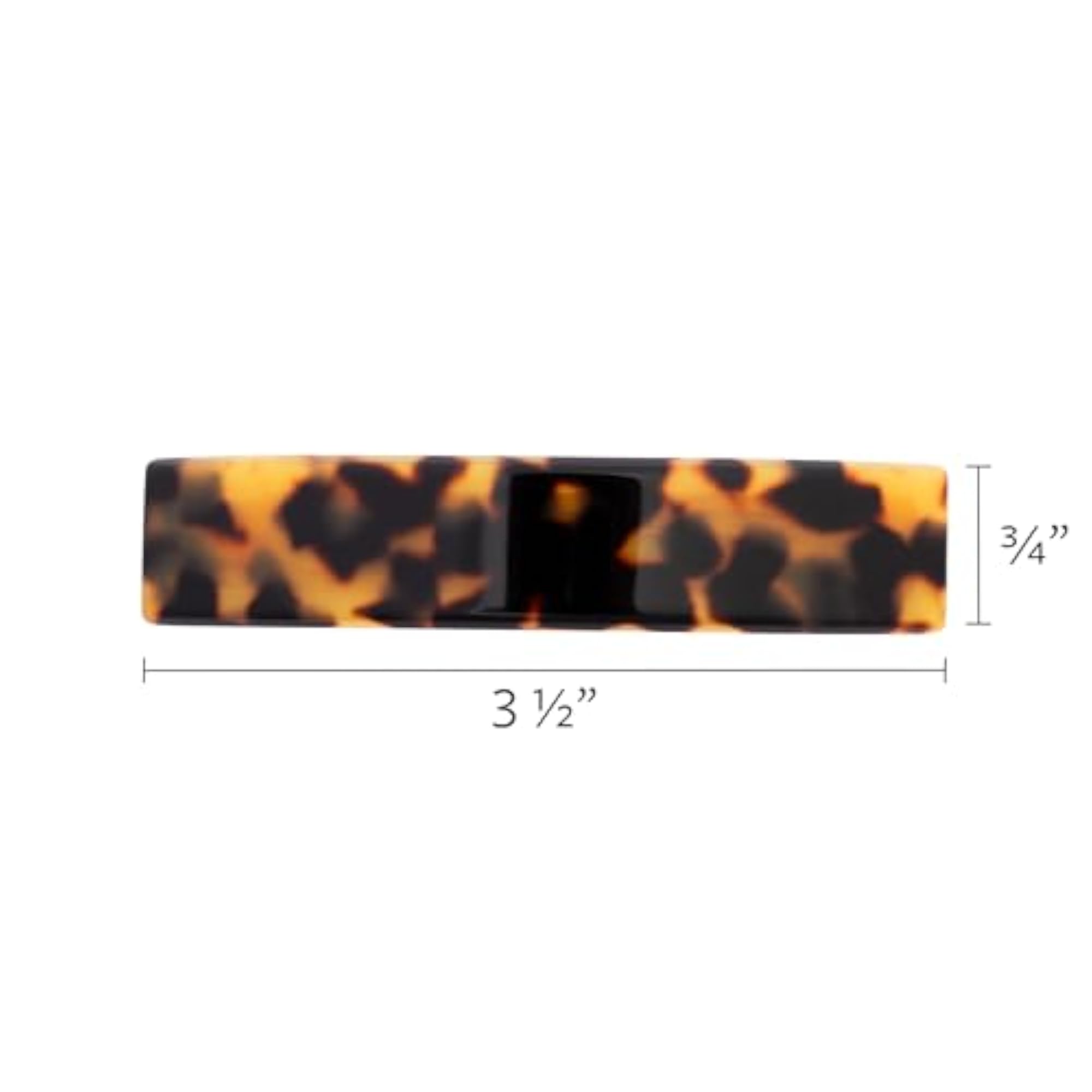 Tokyo Classic Rectangle Barrette, Elegant Hair Accessory