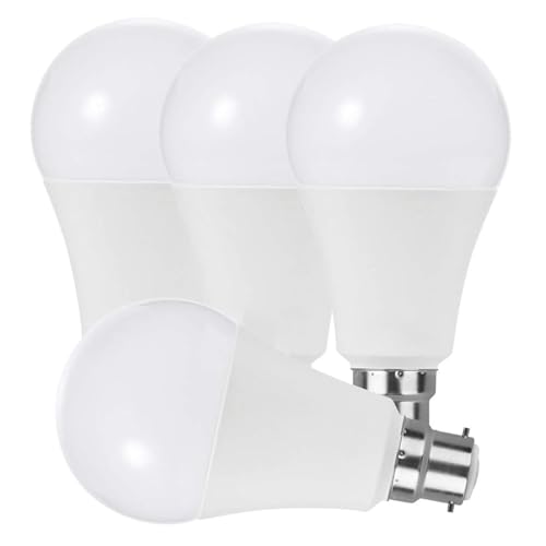 HYBMRQVD B22 LED Bombillas 15W A65 Bayoneta 150W Equivalente Blanco Cálido/Frío 2700K Super Brillante 2500Lm Bombilla de Ahorro de Energía 4pack