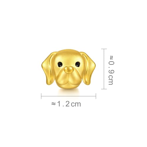 Image of CHOW SANG SANG 999 Gold Charme Puppy Labrador Retriever Charm Bracelet for Women & Men 17cm 96402C