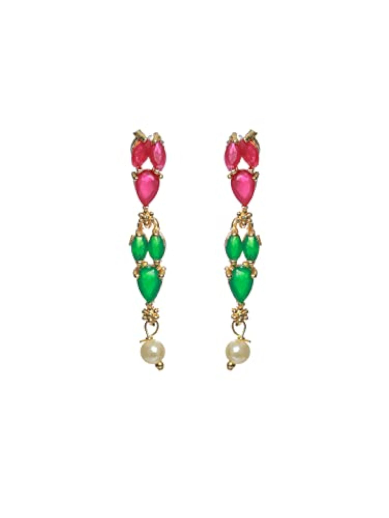 Leaf Pattern Plated Jewellery Set, Nature Inspired