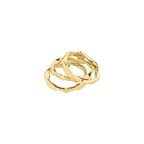 PILGRIM WYATT Ensemble de bagues 3 en 1 aux finitions artisanales de haute joaillerie