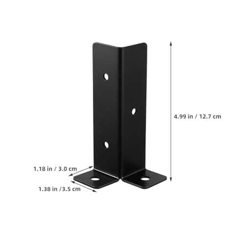 Soportes para postes de madera herrajes en U para suelo de terrazas exteriores 8 piezas 2