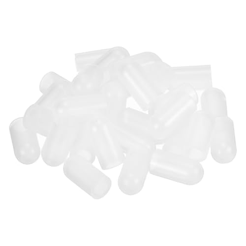 Image of uxcell 88Pcs Silicone End Caps, 8mm(5 /16 inch) ID 19mm(3 /4 inch) Height Round Rubber Elastic Screw Thread Protectors Flexible Screw Bolt Covers Caps for Metal Tube Rod Bolt, Clear