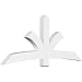 Ekena Millwork GBP084X35X0406DAV00 Davenport Architectural Grade PVC Gable Brackets 84"W x 35"H x 4"D x 6"F, 10/12 Pitch