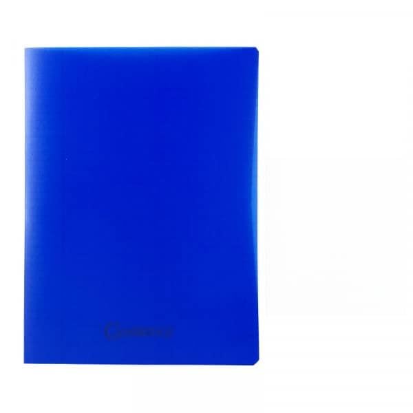 Lot de 4 cahiers - 24x32(cm) - Grands carreaux - 96 pages - couverture en polypro bleu,jaune,rouge,vert - sans spirale - Hamelin