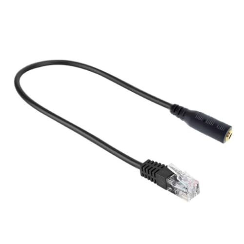 RJ9 To 3.5mm Adapter Cable For Telephone Headsets PC Headphone Converter PVC