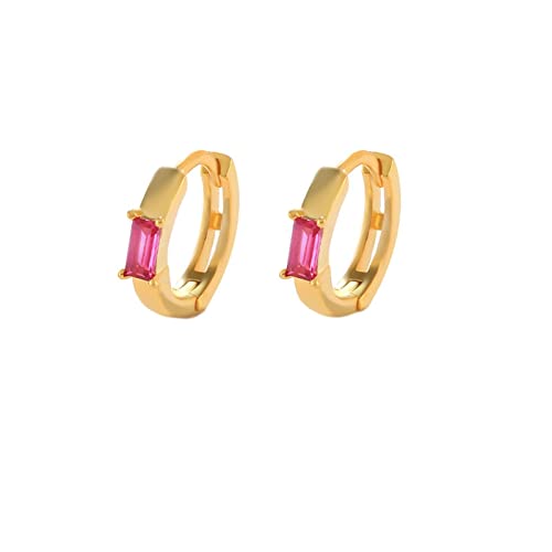 Boucles d'oreilles argent hypoallergéniques S925 carrées dorées pour oreilles sensibles femme