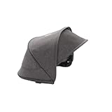 Bugaboo Toldo de libélula con tratamiento de protección solar UPF 50 y panel Peekaboo, gris melange