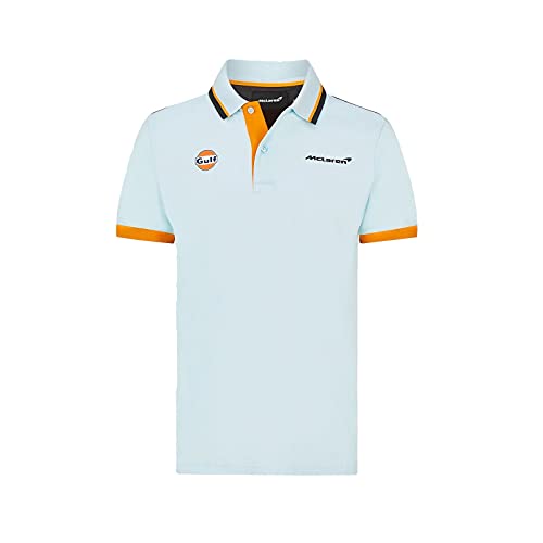 McLaren x Gulf F1 Collaboration Men's Classic Polo Shirt (L) Blue