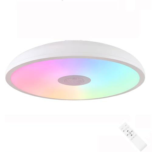 HOREVO Bathroom LED Music Ceiling Light Fixture...