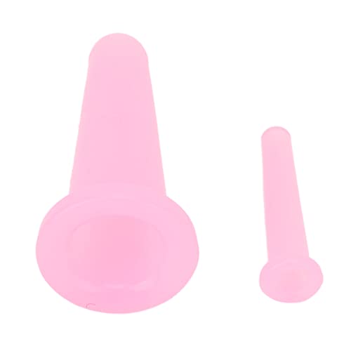 2Pcs Pink Cupping Set,Mini Silicone Face Cupping Set Vacuum Suction Massage Cups Anti Cup Facial Cupping Set for Adults,Body and Face,Anti Wrinkle,Promotes Sleep Health Care Health and Household - Image 5
