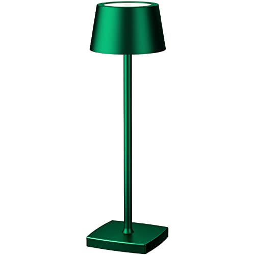 Seihoae Lampe de Table sans fil, Lampe sans fil Rechargeable Dimmable 6000mAh, Lampe Exterieur étanche IP54, pour intérieur extérieur Restaurant Buffet Bar café, Vert