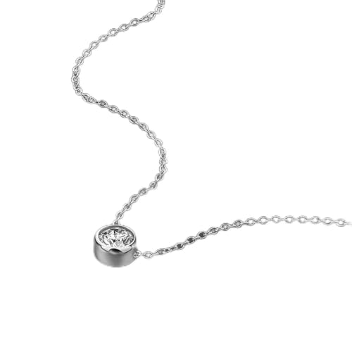 Fini les chaînes fragiles : collier ras du cou zircon solide pour femme