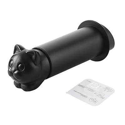 Toallero Portarrollos de Papel higiénico para Gatos, Soporte para Papel de Cocina, Adhesivo para Pared, toallero, Colgador de pañuelos de baño Creativo (Color: Negro)