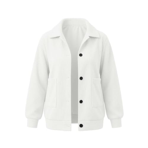 Corduroy Jacket Women Button Up Casual Collared Shirt Cropped Shacket - image 7