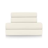 Color Remedy King 4-Piece Bed Sheet Set – Soft, Lightweight, Wrinkle-Resistant Fabric – Durable, Breathable, Easy Care Sheets with Deep Pockets – Ivory