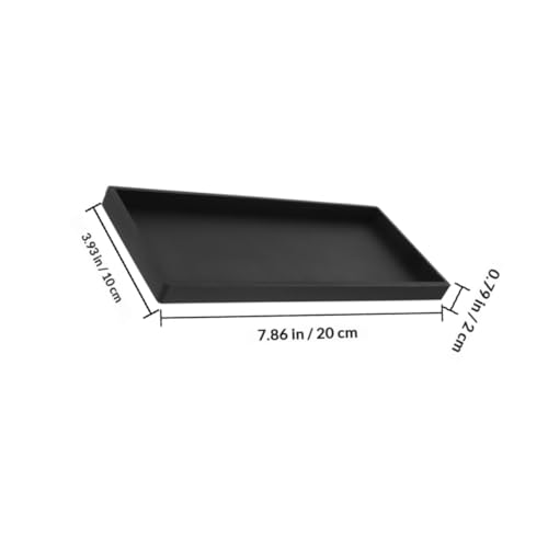 Plateau rectangulaire noir en silicone premium au design épuré gain de place - 3