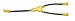 Voltec 04-00094 12/3 STW U-Ground "Y" Adapter, 2-Foot, Blue with Yellow Stripe