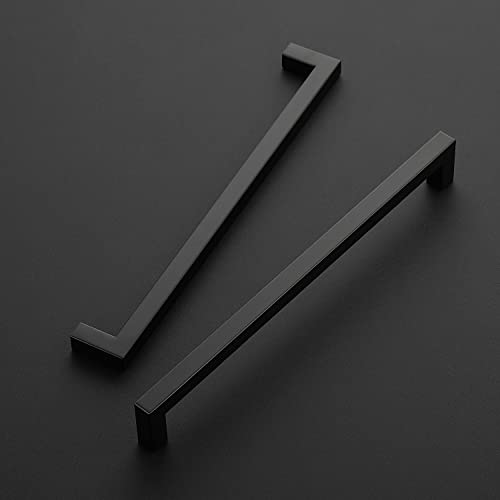 Ravinte 5 Pack 10 Inch Square Cabinet Handles - Matte Black Pulls for Kitchen Drawers and Cabinets - Hardware for Cupboards