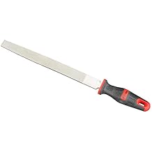 10-Inch Diamond Coated Flat File, Medium #150 Grit, for Glass, Tile, Ceramic and Stone, Granite, Marble, Concrete, Big Comfort Massage Handle Grip, Total Length 14.7-Inches, Glass Ceramic Tile File