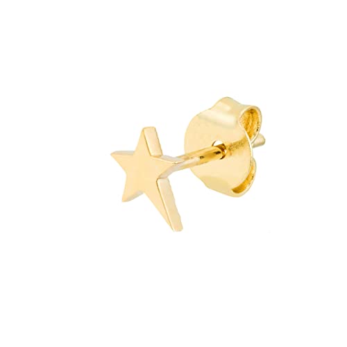 JEWELHEART 14K Solid Gold Star Stud Earrings - Dainty Yellow Celestial Earrings - Minimalist For Women4