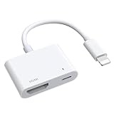 [Apple MFi Certified] Apple Lightning to HDMI Adapter for iPhone to TV, 1080P Lightning Digital AV Adapter HDTV Connector Cable Adapter for iPhone 14 13 12 11 XS XR X 8 7 6 to HDTV Projector Monitor