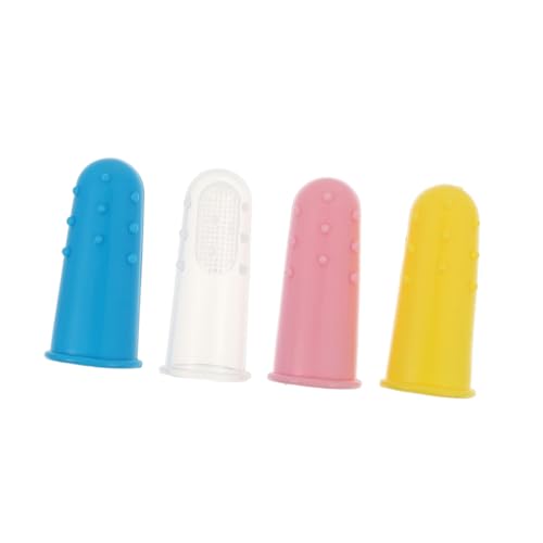 EXQUIMEUBLE 12Piezas Dedo De Silicona Para Pequeños Paquete De Unidades Herramienta De Limpieza Suave y Efectiva Para Bebés y Edad Preescolar