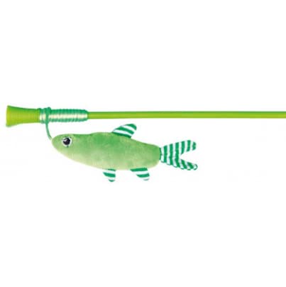 Trixie Playing Rod with Plush Fish, Interactive Teaser Toy, Encourages Cats Natural Hunting Instinct, Dusted with Catnip for Long-Lasting Play Session – 42 cm (Pack of 3) (B0B2DX2H2G) Amazon Price History, Amazon Price Tracker