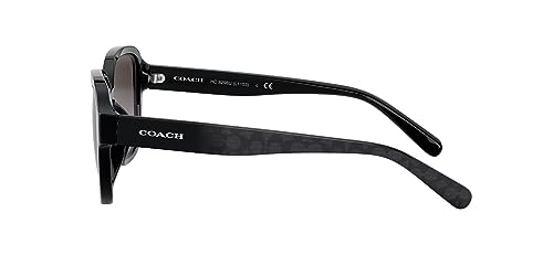 Coach HC8298U Universal Fit Sunglasses, Black/Dark Grey Gradient, 57 mm4