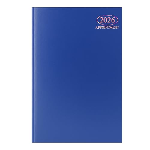 Sixstore 2026 Appointment Week to View A4 Diary, A4 WTV Planner Hardback Cover Casebound, Hourly Appointment Slots from 9:00 to 17:30 Monday to Friday, Blue
