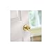 Kwikset Tylo Interior Privacy Door Knob with Lock, Door Handle For Bathroom and Bedroom, Polished Brass Keyless Turn Lock Doorknob, 1 Count (Pack of 1)