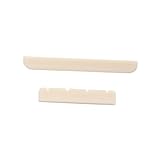 YARNOW 象牙色 尤格リリプラスチック製 ギターサドル ナットキット クラシックギター用 交換パーツ 耐久性と可能なで 演奏性向上